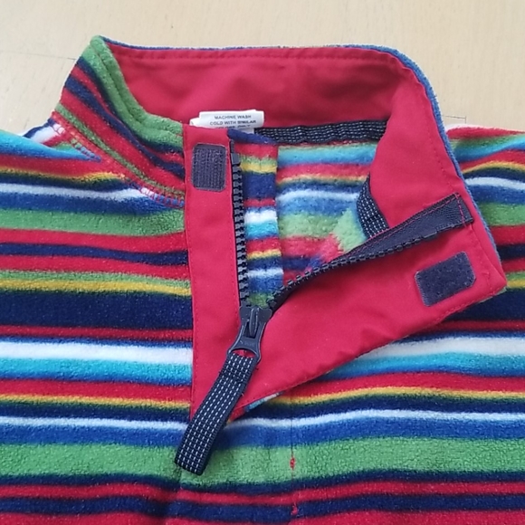 Baby Gap Rainbow Stripe Pullover Sweater Cardigan Fleece Jacket - Picture 5 of 9